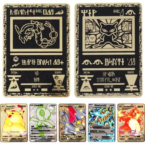 Pokemon Cards 1st edition Metal Trade Card Vmax V GX EX TAG MEGA Holographic Card Battle Card Collection Card Kids Gift