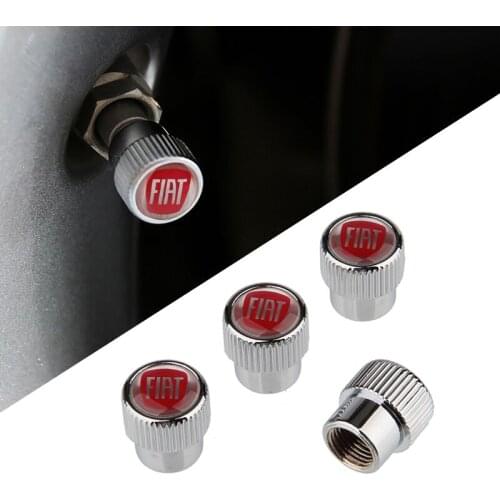 Metal Alloy Tire Valve Cap Replace Stem Cover for Fiat 500 Aegea Doblo Ducato Panda Siena Stilo Palio Tipo Punto Auto Decoration