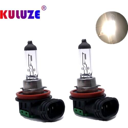 KULUZE 2Pcs H11 55W 12V Auto Halogen Bulbs Fog Lights High Power Car Clear Quartz Headlights Lamp Car Light Source Parking
