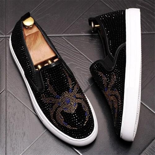 Fashion Flats Mens Casual Shoes Slip-on Luxury Loafers Sapato Social Masculino