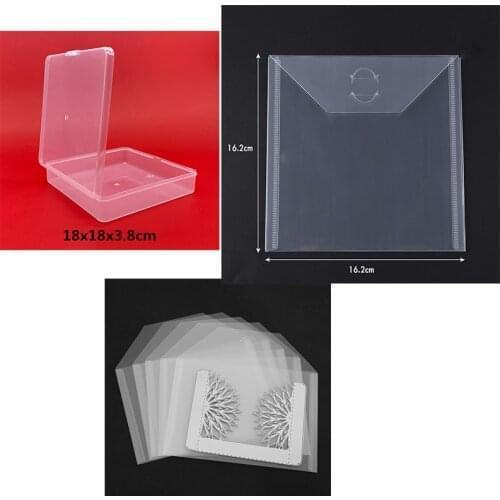 Set Transparent Portable Storage Bag And Box Used To Store Metal Cutting Dies Stamps Storage Scrapbooking Supplies Hot New 2021