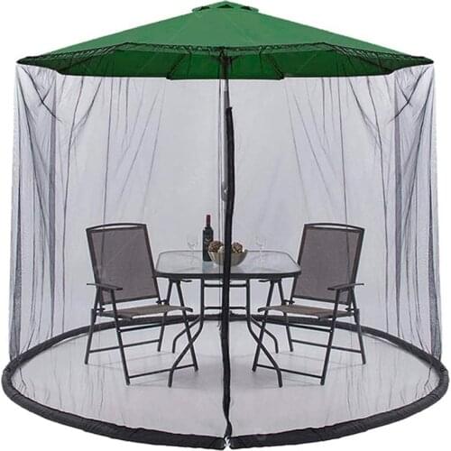 Outdoor Umbrella Mosquito Net Adjustable Rope Wind And Mosquitoes Insect Mesh Screen Universal Canopy Umbrella Netting X826B