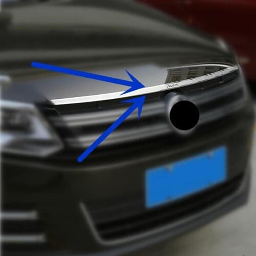 Stainless Steel Decoration Front car hood cover trim one pcs for 2010-2017 vw Tiguan Accessories
