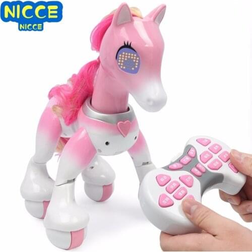 Nicce RC Horse Unicorns Robot Cartoon Cute Animal Intelligent Induction Electric Model Pet Educational Toys for children