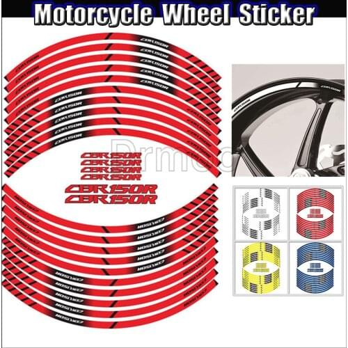 New Motorcycle High Quality 17 Inch Wheel Decal Reflective Laminated Waterproof Tape Stickers For Honda CBR150R CBR 150R