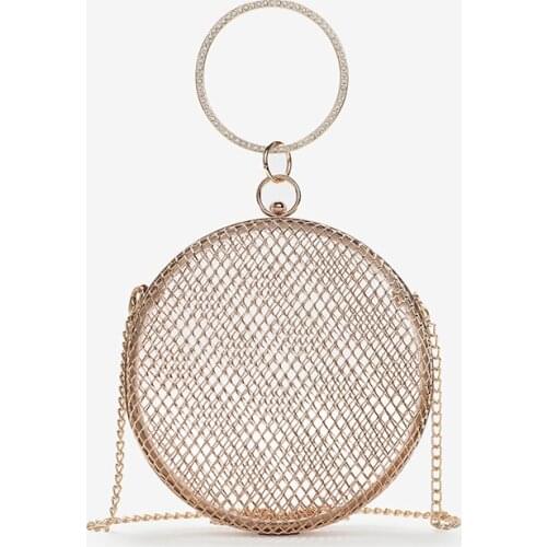 2019 New Circular Hollow Out Womens Box Bag Evening Clutch Bag Fashion Crossbody Bag For Women Chain Shoulder Bag Wallets Bolsa