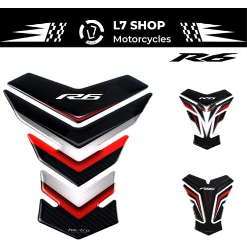 Motorcycle Tank Pad Protector, 3D Resin, ForYamaha YZF-R6 R6 All Year