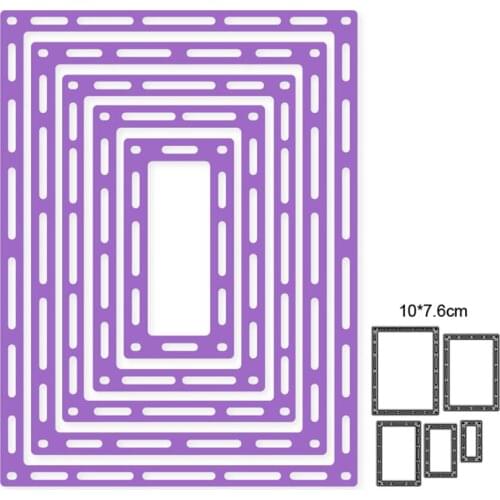 Layering rectangle frame new 2021 metal cutting dies cut die mold Scrapbooking paper craft knife mould blade punch stencils dies