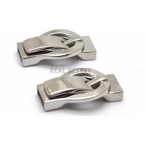 HOLE SIZE:10*3mm stainless steel Magnetic Flame Clasps for Leather Belt buckle Bracelets Fashion DIY Jewelry Making buckle clasp