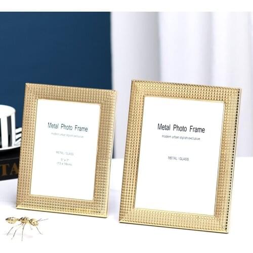 5/6/7/8/10 Inch Modern Creative Metal Photo Frame Living Room Ornaments