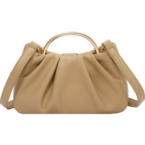 High-quality Soft Leather Womens Designer Armpit Bag Senior Pleated Women bag 2021 New Fashion Ladies Mini Handbag / DSFC0162