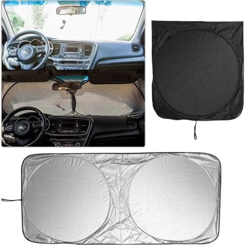 UV Protect Car Windshield Cover 145cm x 69cm Front Rear Window Film Windshield Visor Cover Car Sunshade Car-styling foldable