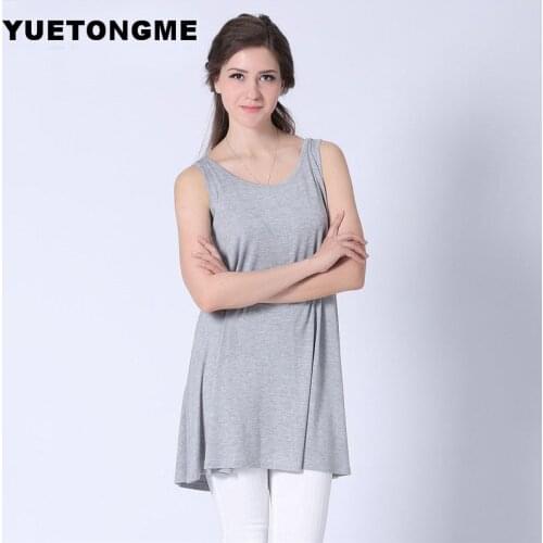 YUETONGME XL-5XL Plus Size Women 5 color Tank Tops Sleeveless Girl T-shirt for wholesale Tank BTL112