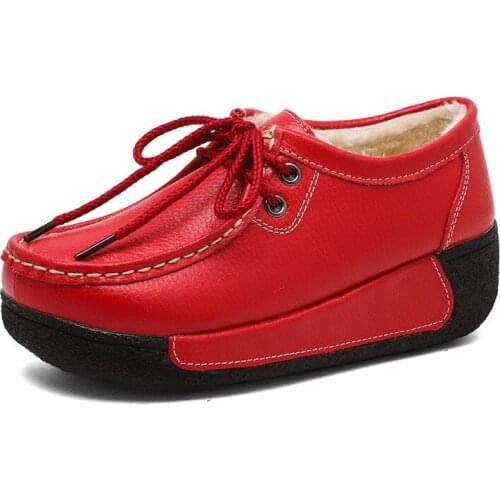 2018 Winter New High Quality Pigskin Upper Short Plush Fashion Warm Snow Boots Rubber Soft Bottom Comfortable WomenS Boots