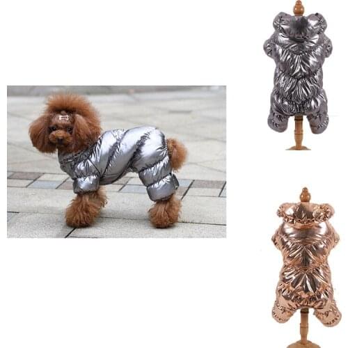 Winter Thick Dog Clothes Autumn Cold-proof Plus Velvet All-inclusive Cotton-padded Jacket To Keep Warm Four-legged Padded Jacket