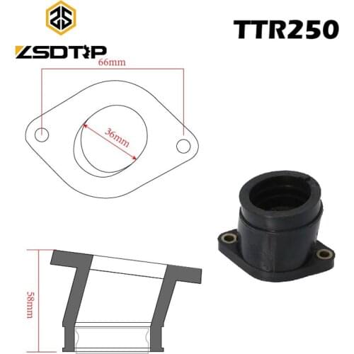 ZSDTRP 1 Pcs Motorcycle Motocross Carburetor Carb Intake Manifold Interface Adapter Boot Joint For Yamaha TTR250 TTR 250 Racing