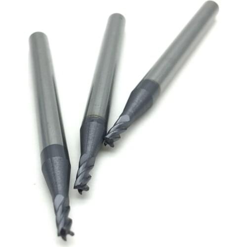 1.5mm Endmills 4 Flute HRC50 Carbide end mill machine Tungsten Steel cnc Milling Cutter EndMill machine cutting tools