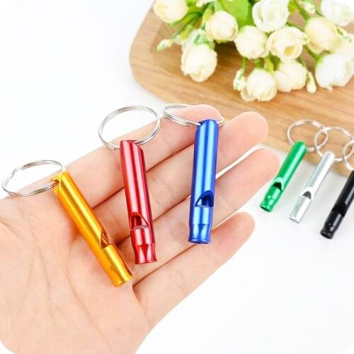 10Pcs Outdoor Mini Size Camping Hiking Survival Emergency Whistle Sports Tools call back Device With Keychain