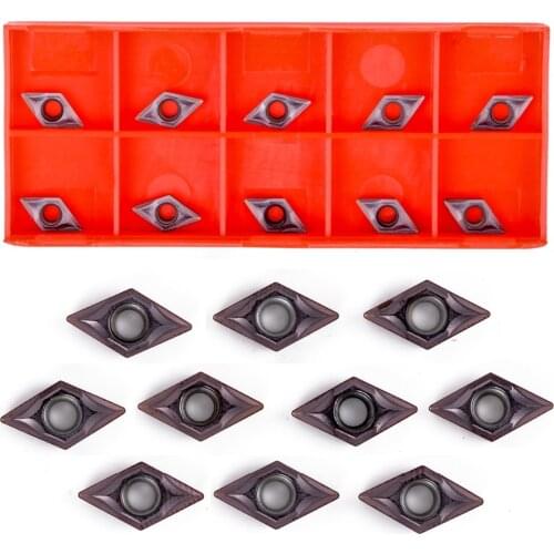 10pcs Mayitr Carbide Inserts DCMT07024 YBC205 Insert For Lathe Turning Boring Tools