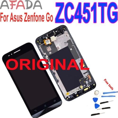 4.5'' for Asus Zenfone Go ZC451TG LCD Display Touch Screen Digitizer Assembly With Frame 854*480 For ASUS ZC451TG Touch Screen