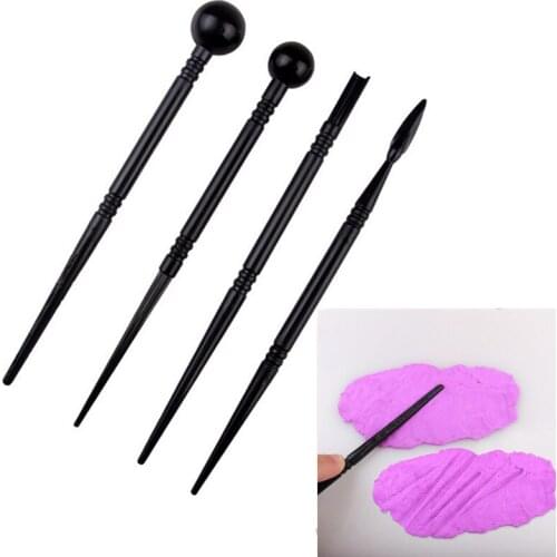 4Pcs Clay Sculpting Kit Plastic Wax Carving Pottery Ceramic Tools Polymer Shapers Modeling Carved Tool Perfect Sculpt Tools
