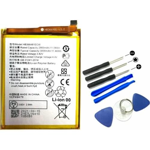 New 2021 HB366481ECW Honor P20Lite Battery & Repair Tools Replacement For Huawei P20 Lite Phone