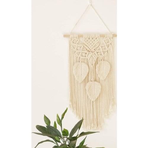 AT69 -Woven Macrame Tapestry Wall Decor Bohemian Style Tapestry Home Decorations for Living Room Bedroom or Apartrment
