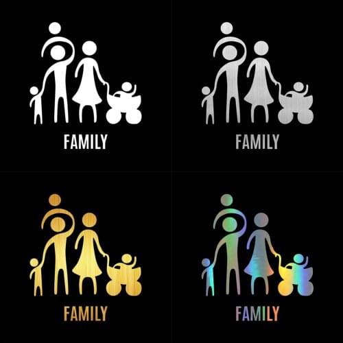 Car Sticker Body Window Door Cartoon THE HAPPY FAMILY Vinyl Car Stickers and Decals Auto Accessories Car Stying,17*15CM