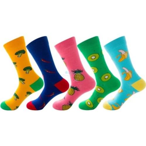 Banana, Broccoli, pepper, pineapple, Kiwi, cotton socks for men and women ZQ042