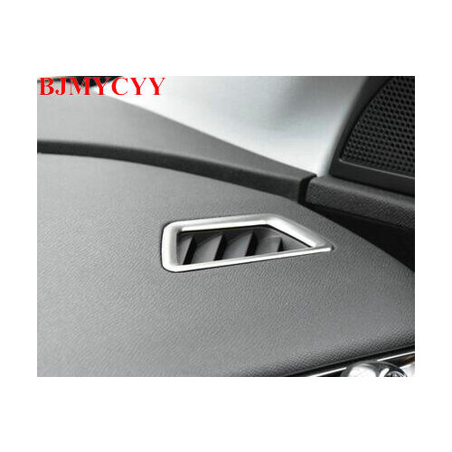 BJMYCYY Stainless Steel Car Front Air Conditioner Outlet Decoration Cover Car Styling Fit For 2017 Peugeot 5008 3008 GT