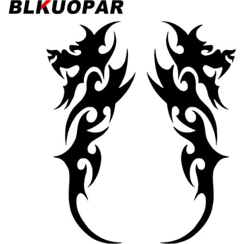 BLKUOPAR for Couple Tribal Dragon Car Stickers Sunscreen Fashionable Decals Campervan Motorcycle Helmet Decor Car Styling