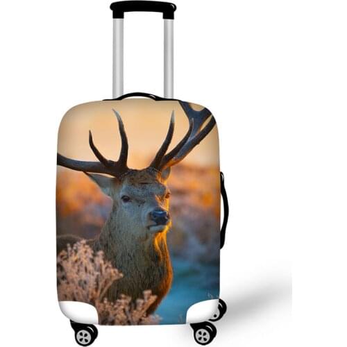 Case cover cases for suitcases protective cover Travel accessories Elk 3D Animal Travel Cats Luggage zipper suit 18-32 Inch