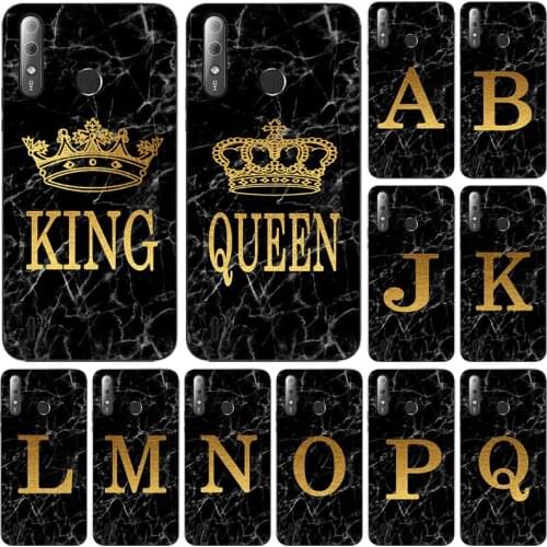 Phone case For Itel A56 A25 P36 Pro Marble Golden alphabet background Soft TPU Print Cover Fundas