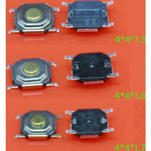 Cltgxdd 3models 6PCS/Lot New Tactile Tact Push Button Switch Remote Key For Card Renault Laguna Espace 4Pin 4x4x1.5 / 1.6 / 1.7