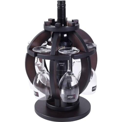 Wooden red wine rack wine glass rack red wine rack solid wood bottle rack wine display (Without bottles and cups) LU716556