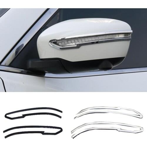 For Nissan Qashqai 2019 2020 Car ABS Chrome Back Rear View Rearview Side Mirror Eyebrow Strip Sticks Trim Panel 2pcs Part