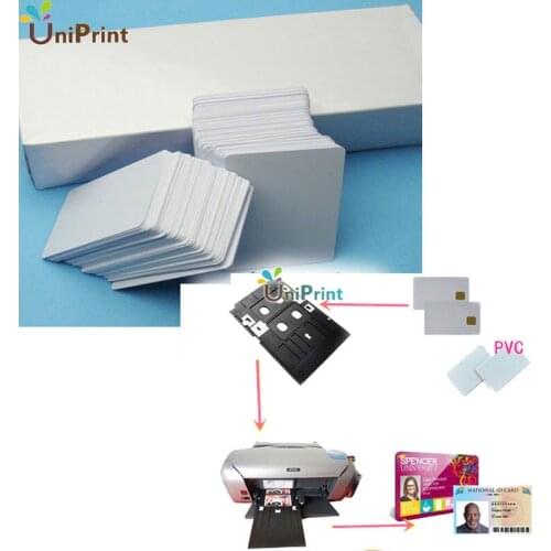 UP 50pcs High Quality PVC card for CANON/EPSON Printable Inkjet Premium Blank PVC ID Card 85.5x54mm