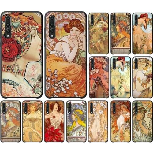 MaiYaCa art poster ALPHONSE MUCHA Phone Case For Huawei P10 20 30 40 lite pro Psmart2019 Mate 10 20 lite pro