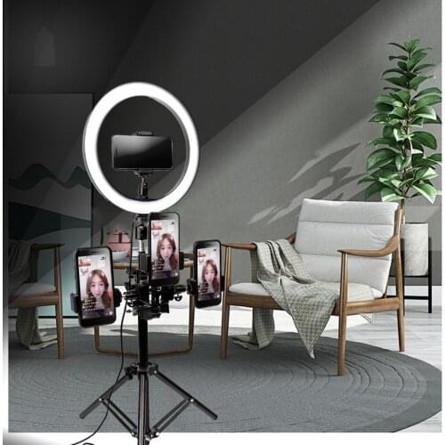 10inch 26cm USB Interface Dimmable LED Selfie Ring Light Camera Phone Photography Video Makeup Lamp With Tripod Phone Clip