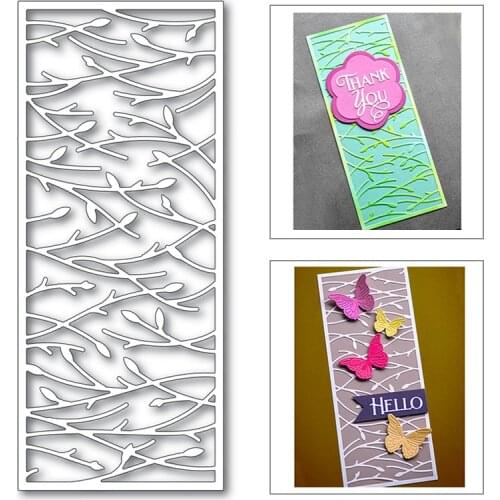 Beauty Butterfly Pattern Rectangle Frame Cutting Dies Background Die Cut New 2021 for Scrapbooking DIY Decorative Crafts