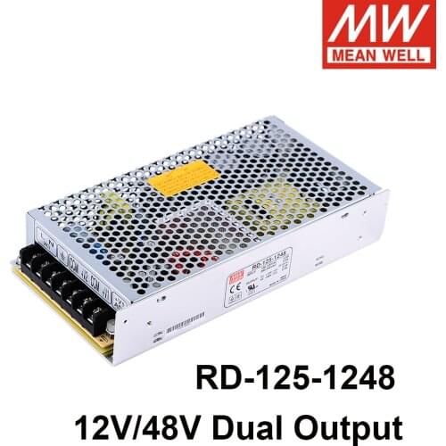MEAN WELL RD-125-1248 138W 110V/220V AC to DC 12V 48V 2.3A Dual Output Switching Power Supply