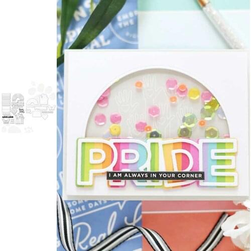 PRIDE Metal Cutting Dies Scrapbook Diary Decoration Stencil Embossing Template DIY Greeting Card Handmade 2021 NEW