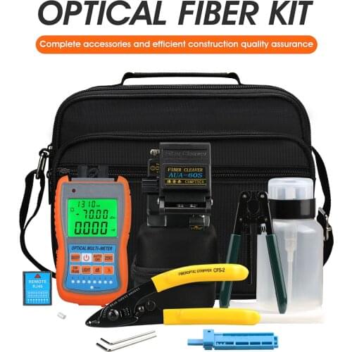 Mini Optic Fiber fiber power meter FTTH Fiber Optic Splice Tool Kit Fiber Cutter AUA-60S CFS-2 Fiber Stripper