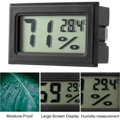 Mini Thermometer Hygrometer Digital LCD Temperature Sensor Humidity Meter Thermometer Hygrometer Gauge Fridge Thermometers