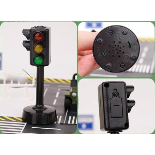 Simulation Miniature Traffic Light Model Road Sign Acoustooptic LED Toy Kids Early Learning Toys