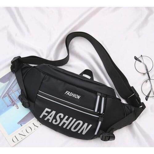 Fashion Waist Bag Chest Men Waist Pack Nylon Black Big Casual Male Fanny Pack Women 2021 New Leisure Running Fitness Phone Pouch