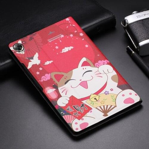 Fashion Coloured drawing PU Leather Tablet Protective Shell For Huawei Mediapad M6 8.4 inch Case Flip Stand Cover Skin Coque+pen
