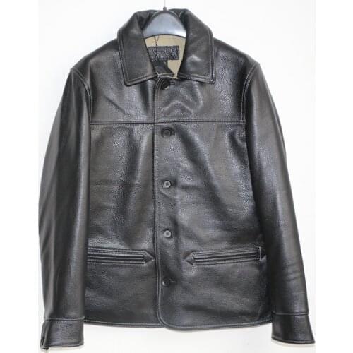 Free shipping,Brand mens 100% genuine leather Jackets,classic oil wax cow leather jacket,japan brakeman jacket.original
