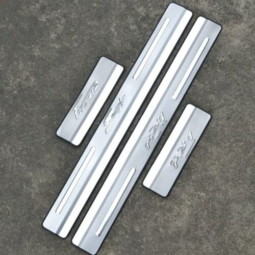 Car styling Stainless Steel Car Door Sill Scuff Plate Guard Sills For Ford Fiesta 2009-2014