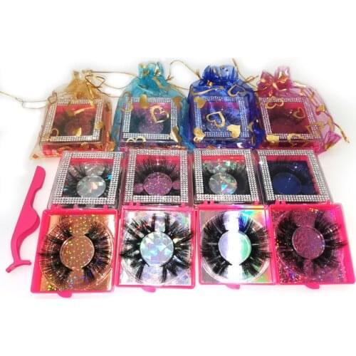 Wholesale 25mm Mink Lashes Wholesale Thick Strip False Eyelashes Makeup Lashes Pack Dramatic Long 25mm Mink Eyelashes Bulk